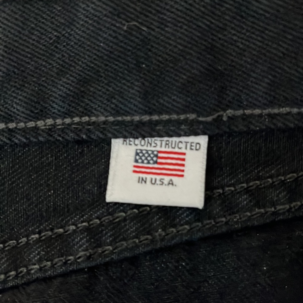 RE/DONE Levi’s black straight legs jeans size 24 - Picture 11 of 14